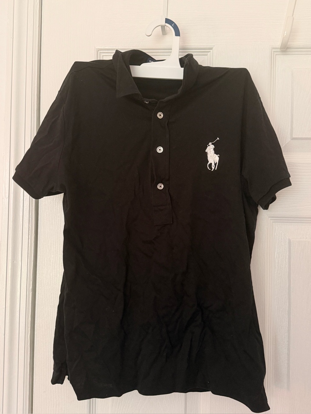 Ralph Lauren Golf Unisex Black Polo with White Embroidered Pony